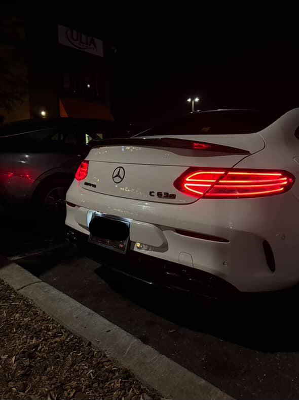 C63s Spoiler On Car Back