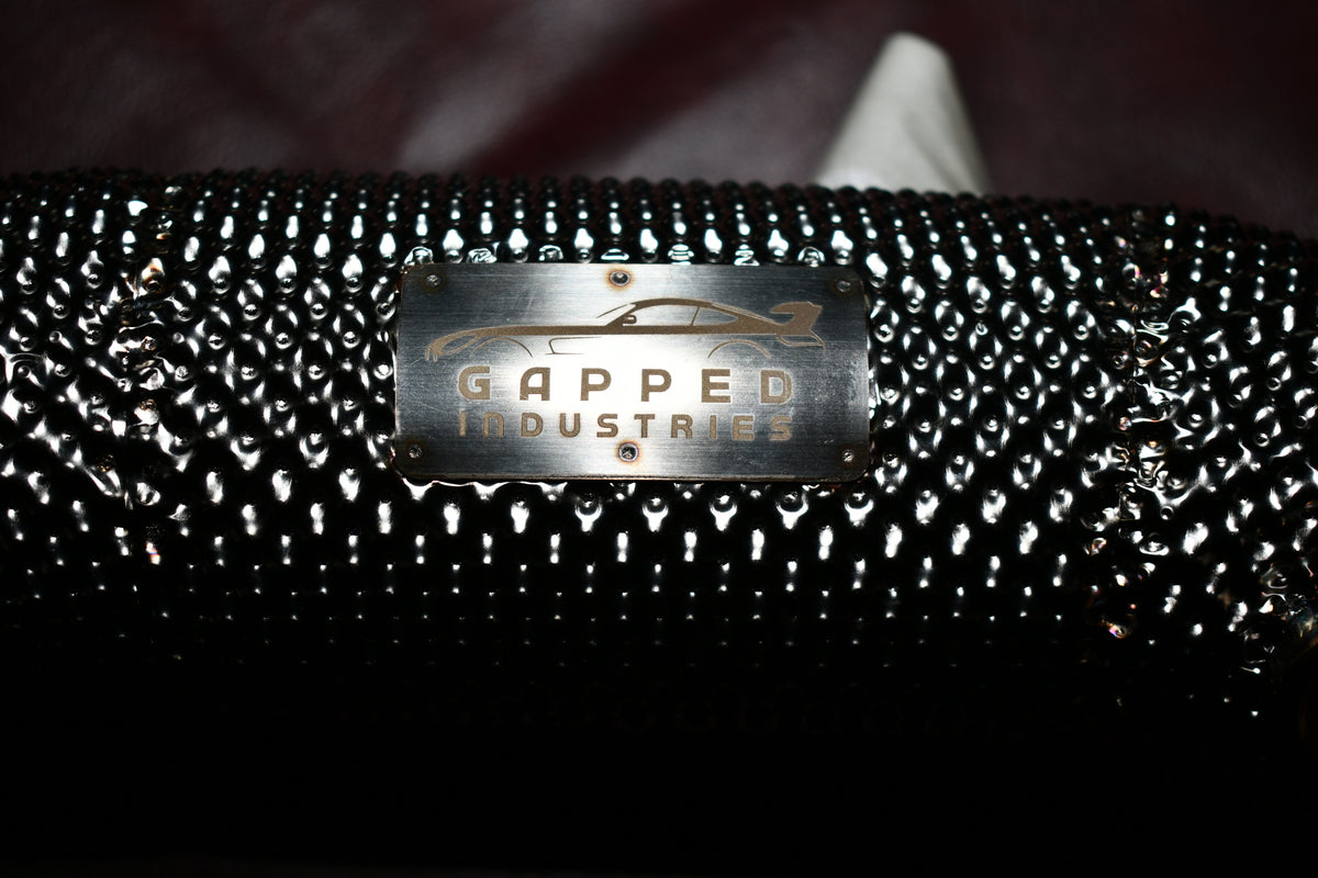 C63 Downpipes Logo Close Up
