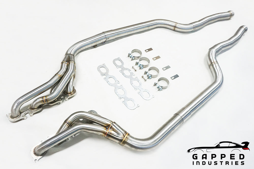 W204 C63 AMG Headers Downpipe Full View