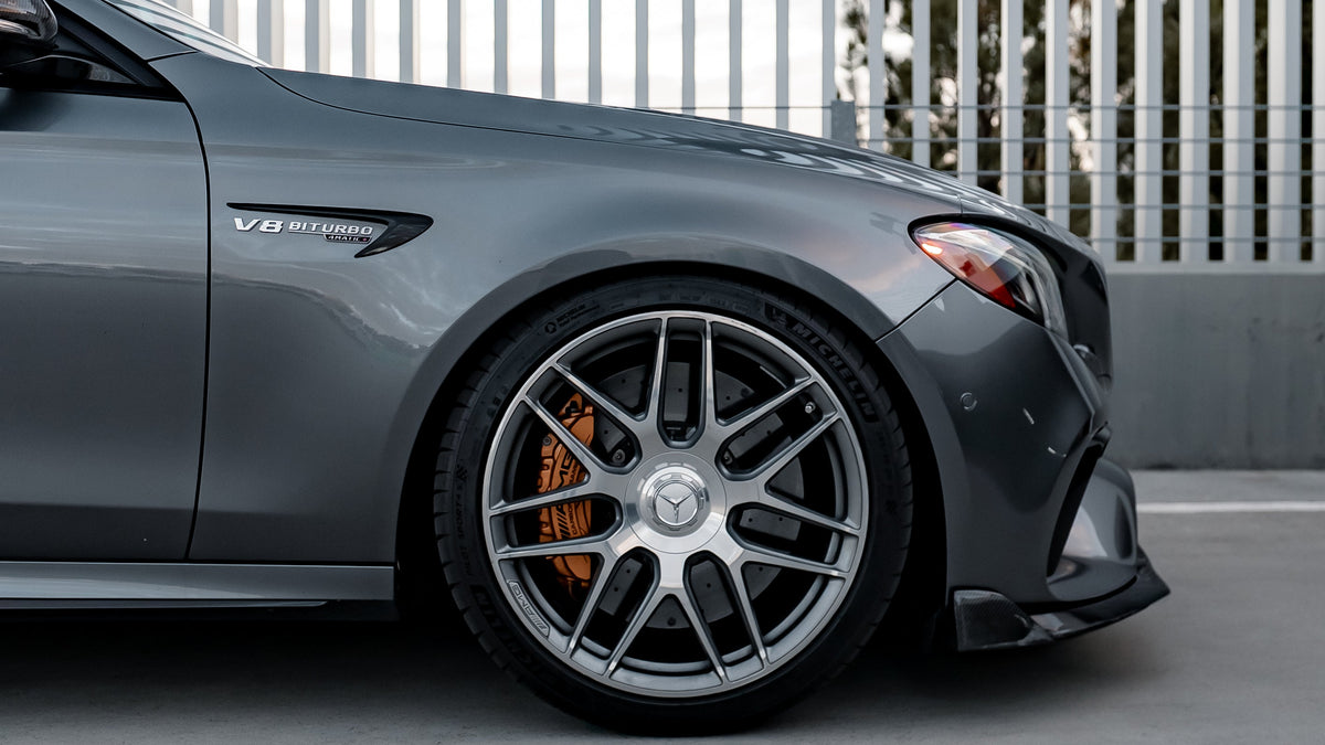 W213 E63s Wheel and Suspension Close Up